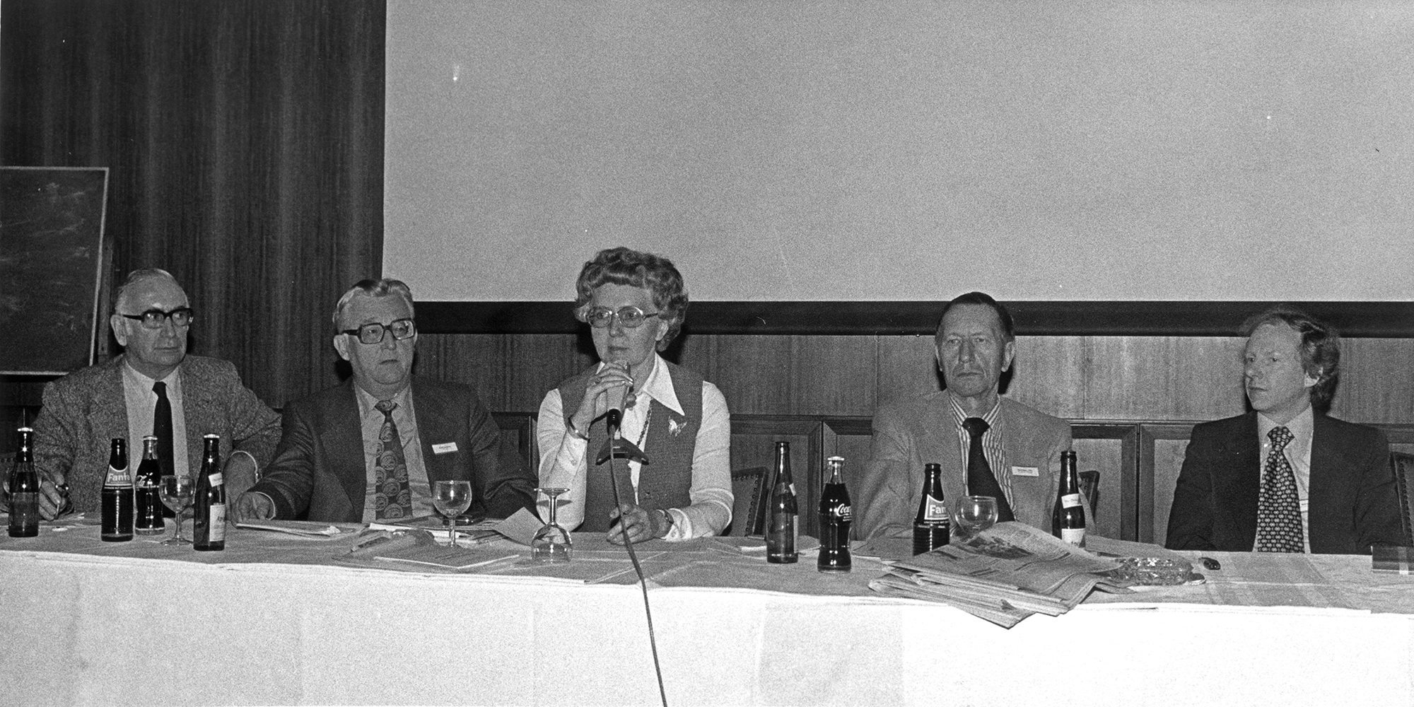 Marianne Englert 1977 in Essen (mit Seeberg Kroll Englert Sprenger Gerhard Mantwill)